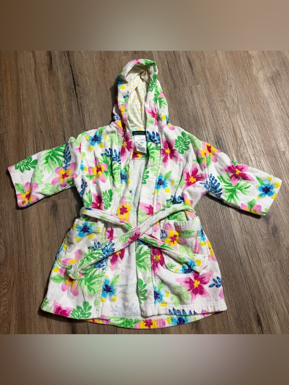 Nautica - Floral Hooded Robe - Size X-Small